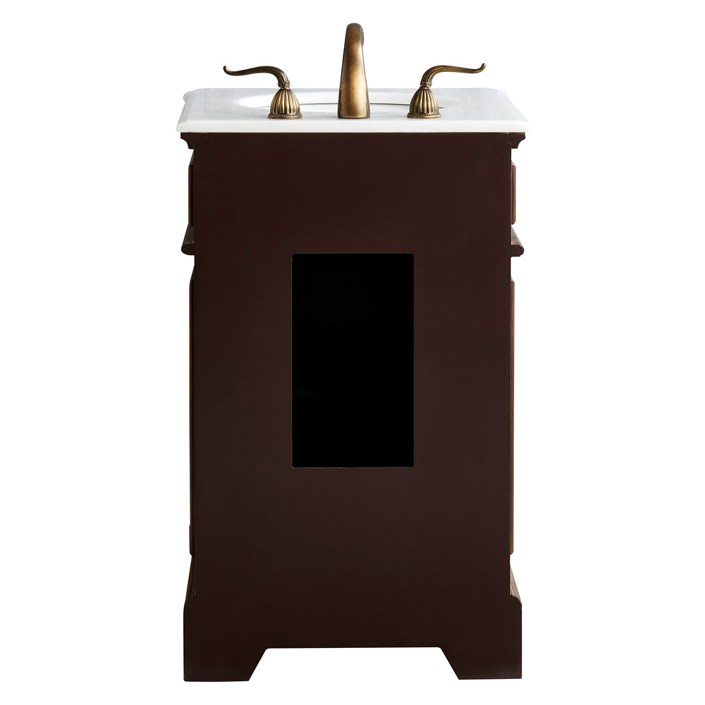 Elegant Bathroom Vanity - Teak, L 21" (VF30421TK)