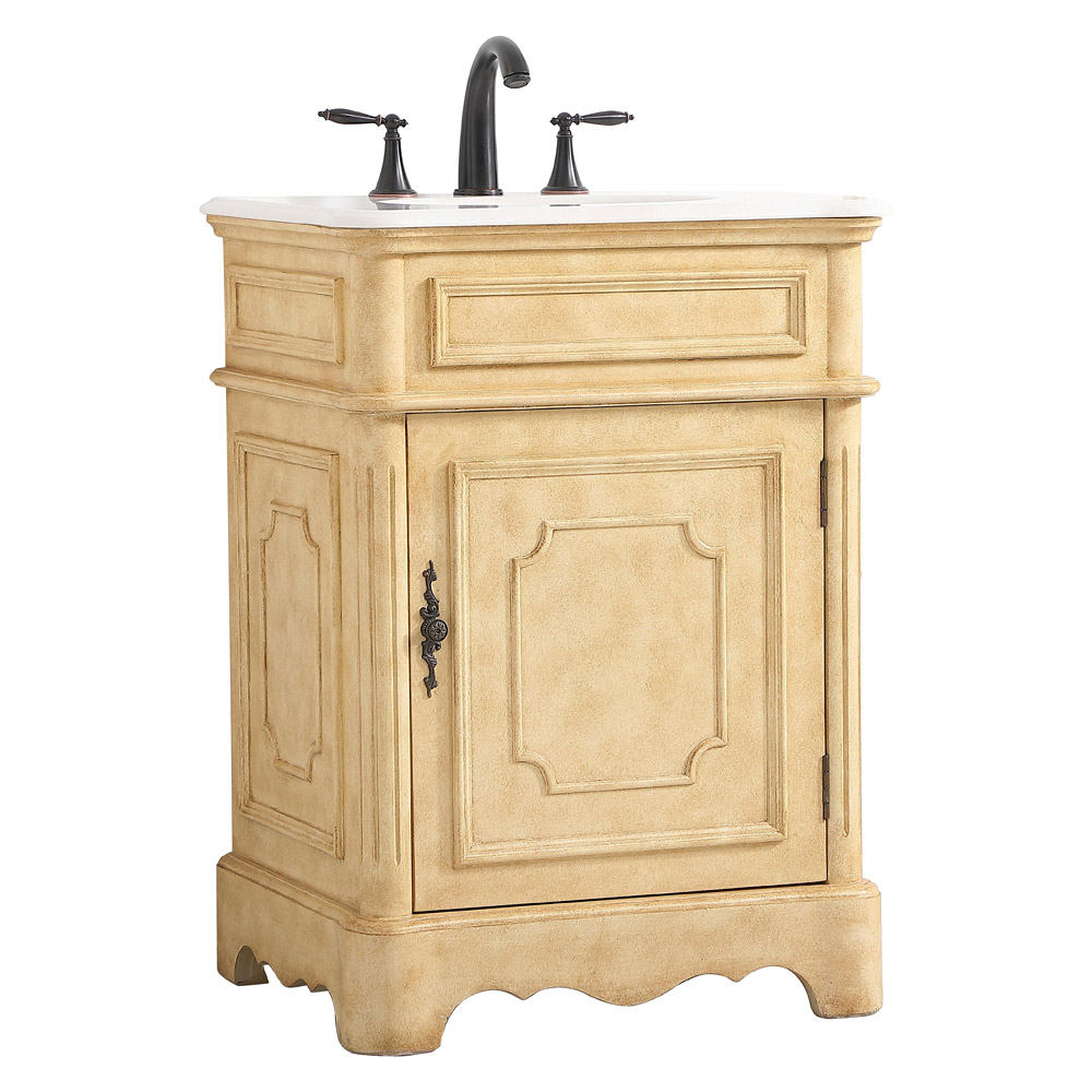 Elegant Bathroom Vanity - Antique Beige, L 24" (VF30424AB)