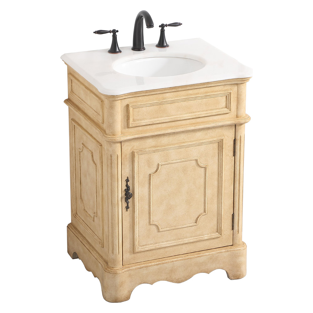 Elegant Bathroom Vanity - Antique Beige, L 24" (VF30424AB)