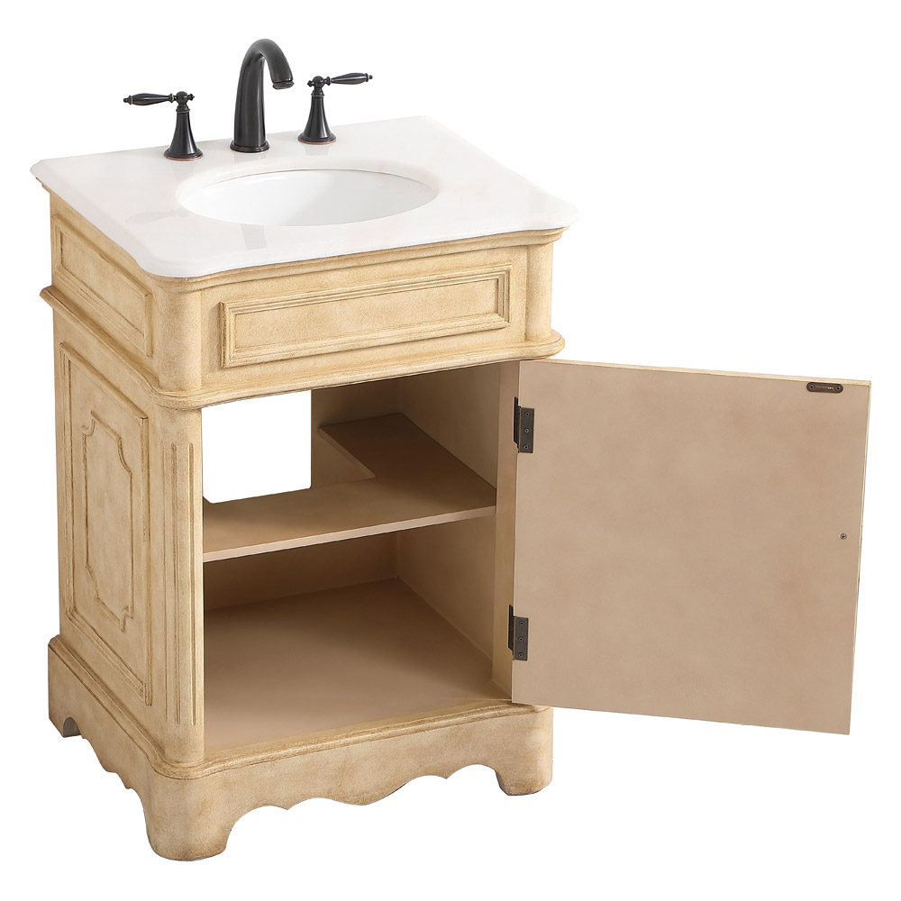 Elegant Bathroom Vanity - Antique Beige, L 24" (VF30424AB)