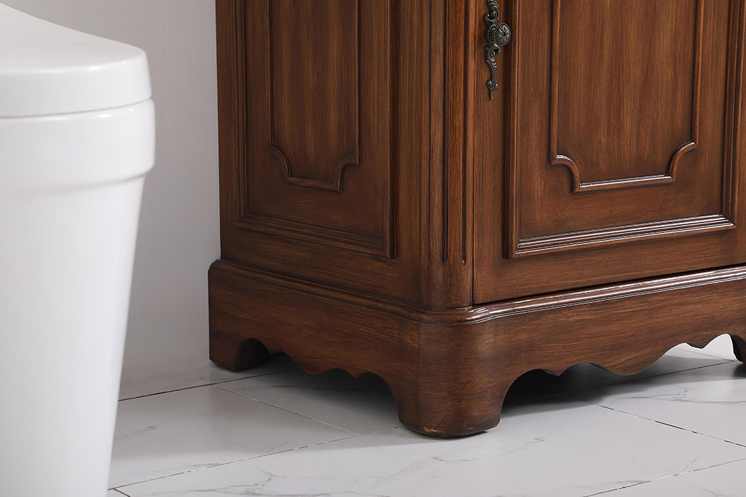 Elegant Bathroom Vanity - Teak, L 24" (VF30424TK)