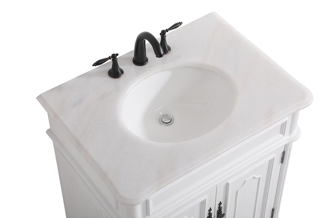 Elegant Bathroom Vanity - Antique White (VF30430AW)