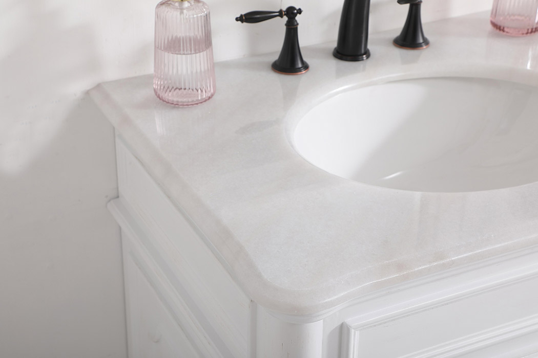 Elegant Bathroom Vanity - Antique White (VF30430AW)