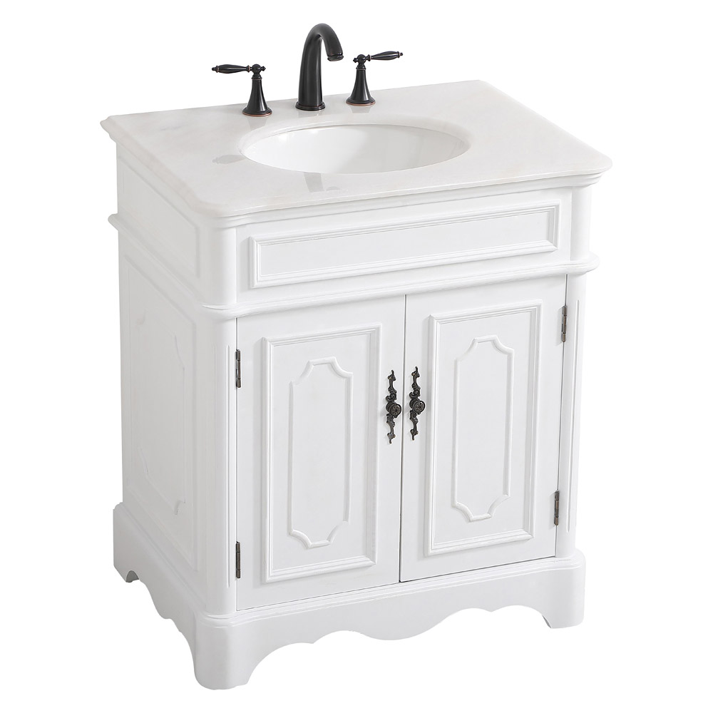 Elegant Bathroom Vanity - Antique White (VF30430AW)