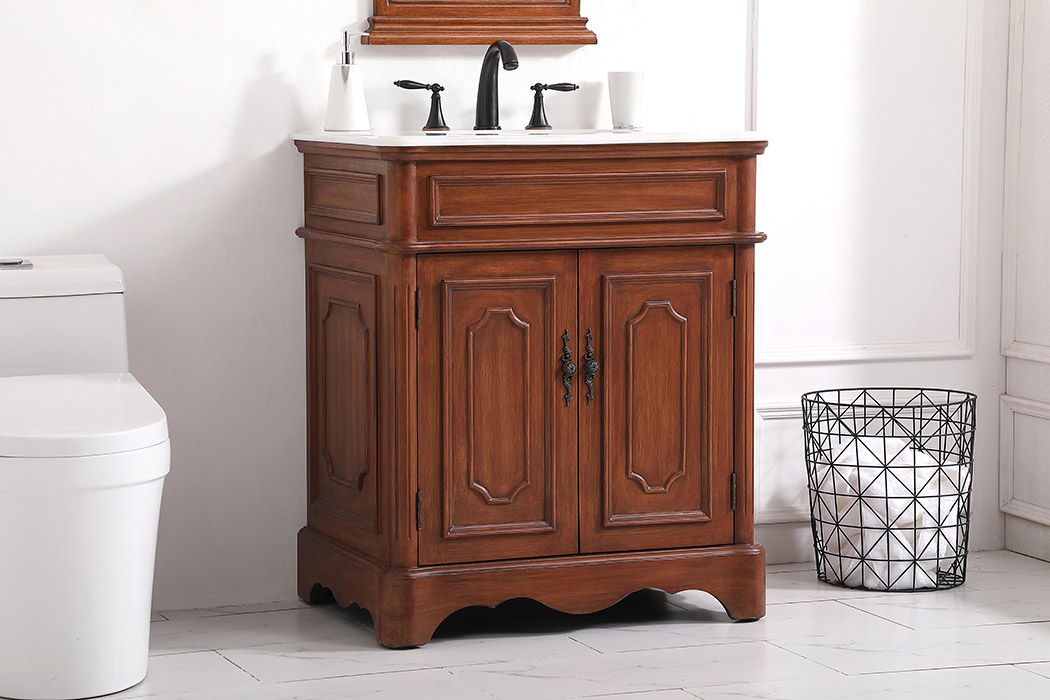 Elegant Bathroom Vanity - Teak (VF30430TK)