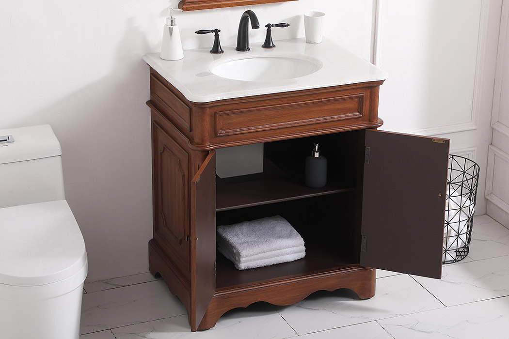 Elegant Bathroom Vanity - Teak (VF30430TK)