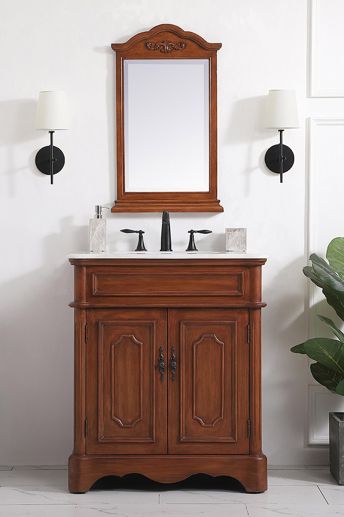 Elegant Bathroom Vanity - Teak (VF30430TK)