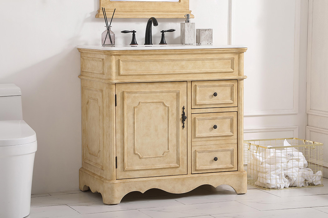 Elegant Bathroom Vanity - Antique Beige (VF30436AB)