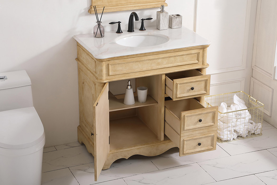 Elegant Bathroom Vanity - Antique Beige (VF30436AB)