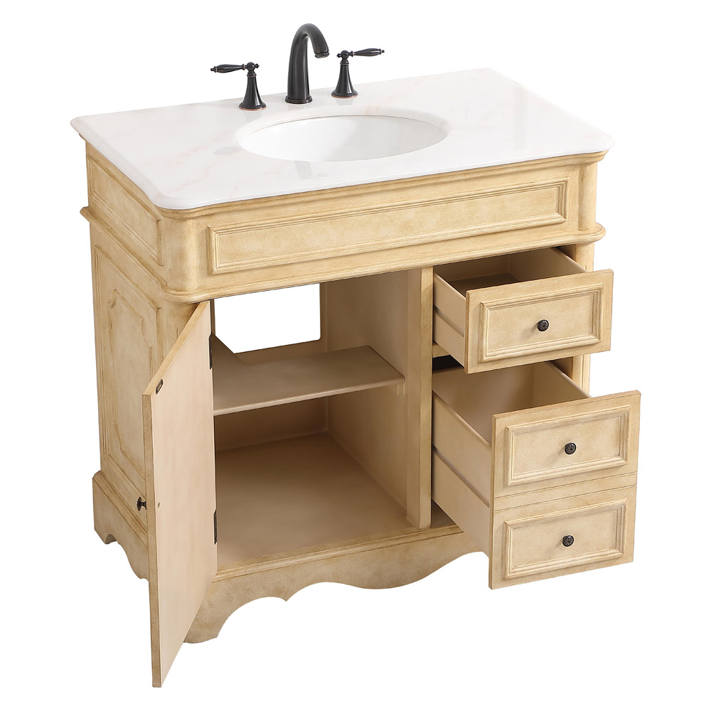 Elegant Bathroom Vanity - Antique Beige (VF30436AB)