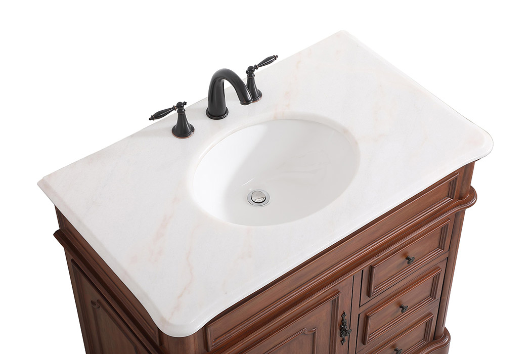 Elegant Bathroom Vanity - Teak (VF30436TK)