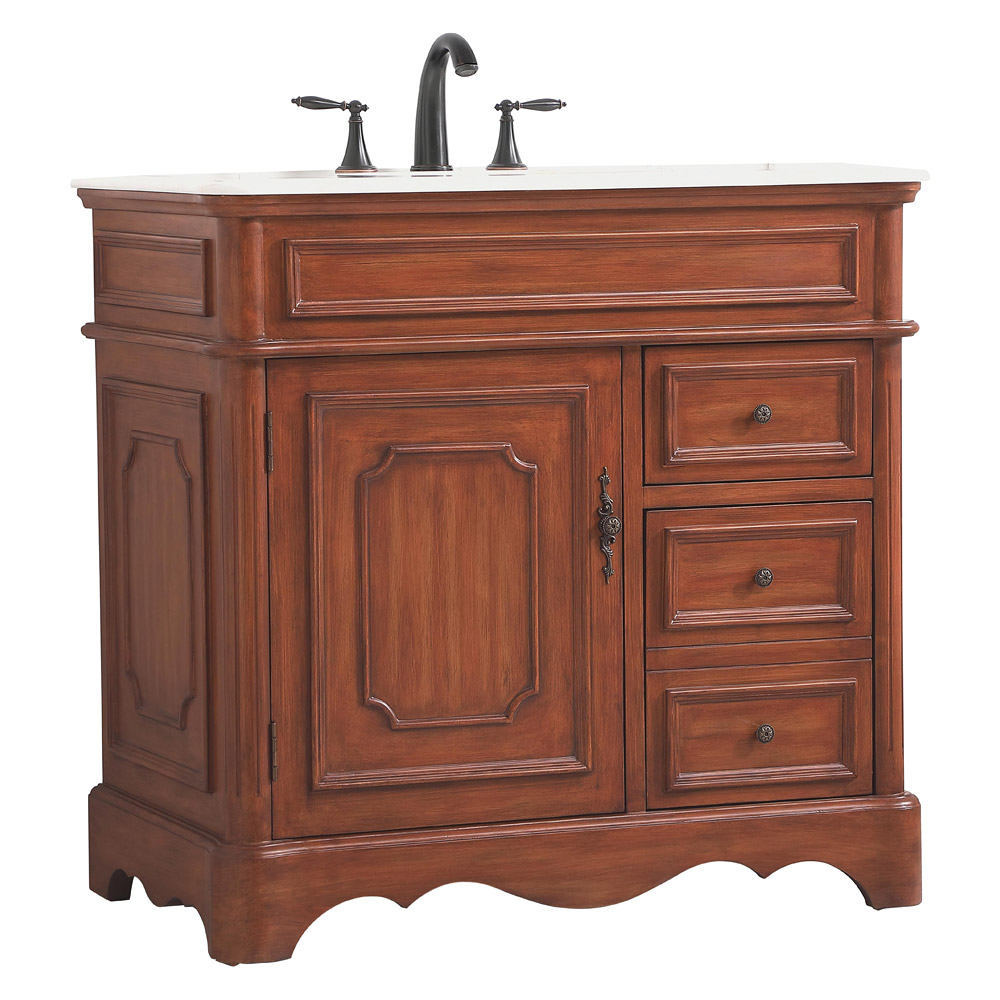 Elegant Bathroom Vanity - Teak (VF30436TK)