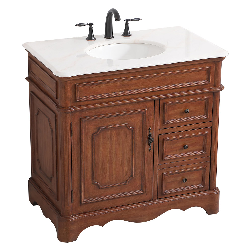 Elegant Bathroom Vanity - Teak (VF30436TK)