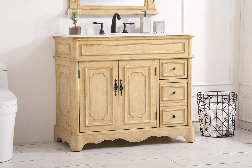 Elegant Bathroom Vanity - Antique Beige (VF30442AB)