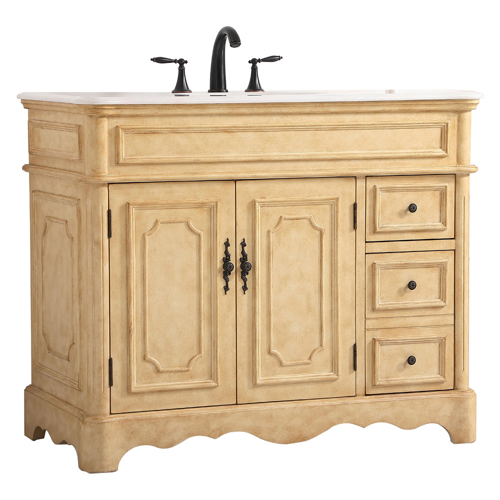 Elegant Bathroom Vanity - Antique Beige (VF30442AB)