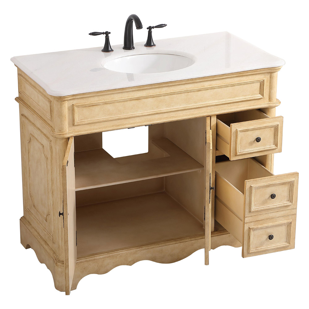 Elegant Bathroom Vanity - Antique Beige (VF30442AB)