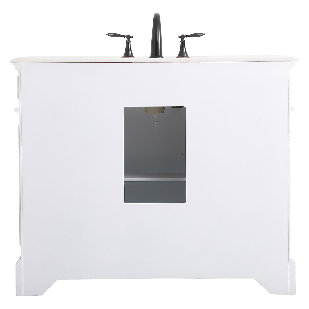 Elegant Bathroom Vanity - Antique White (VF30442AW)