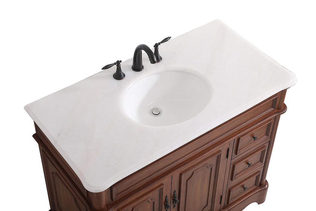 Elegant Bathroom Vanity - Teak (VF30442TK)