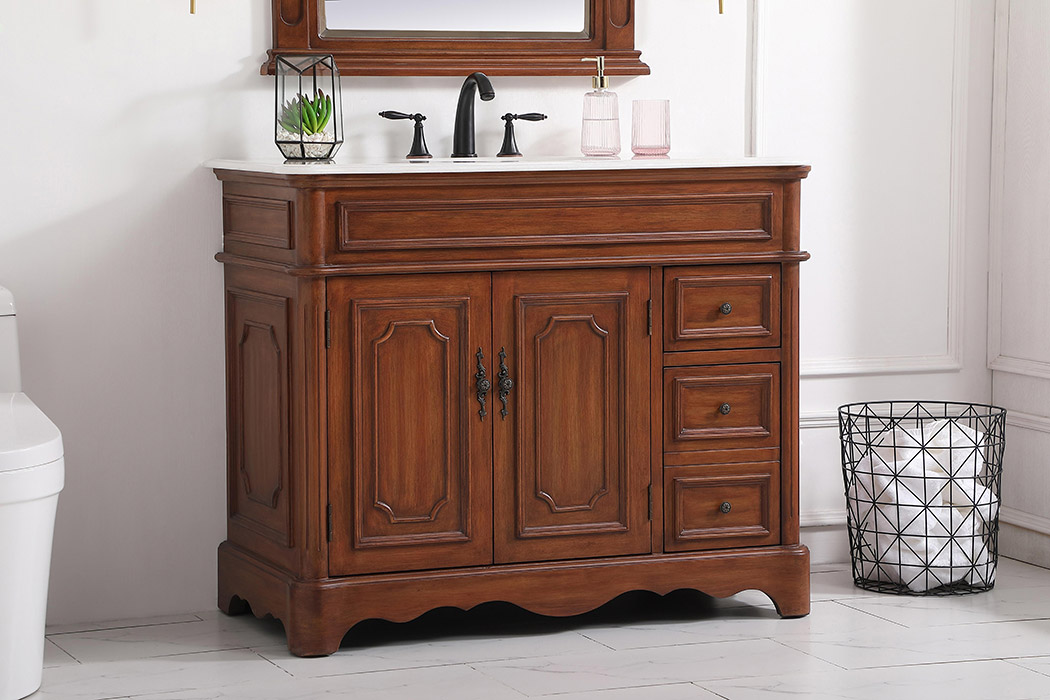 Elegant Bathroom Vanity - Teak (VF30442TK)