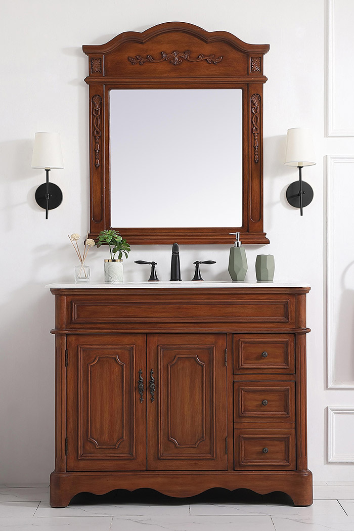 Elegant Bathroom Vanity - Teak (VF30442TK)