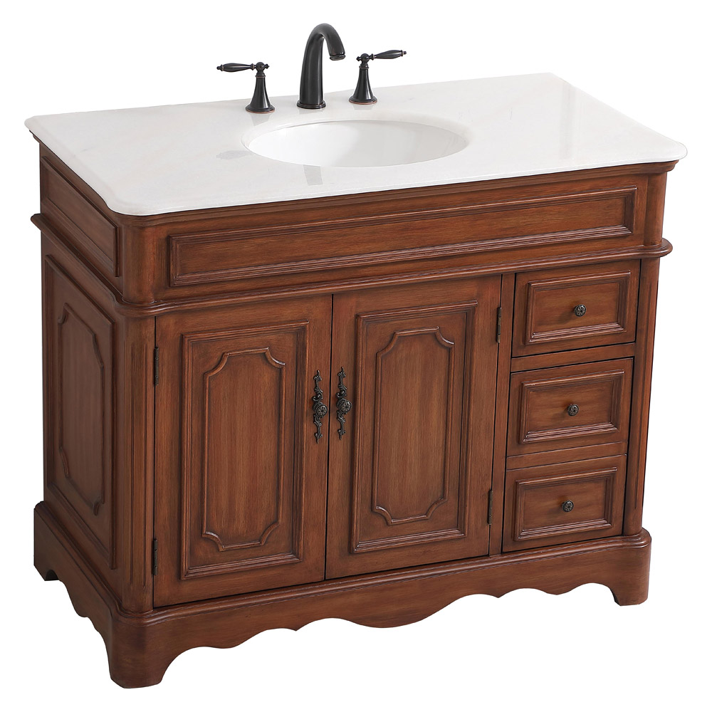 Elegant Bathroom Vanity - Teak (VF30442TK)