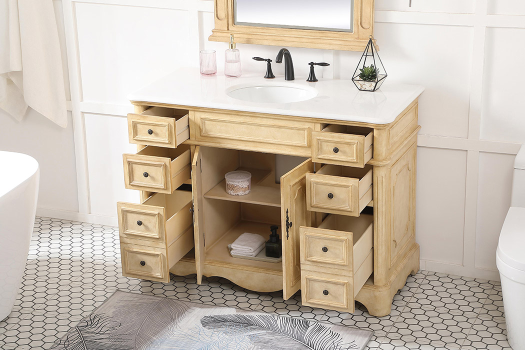 Elegant Bathroom Vanity - Antique Beige (VF30448AB)