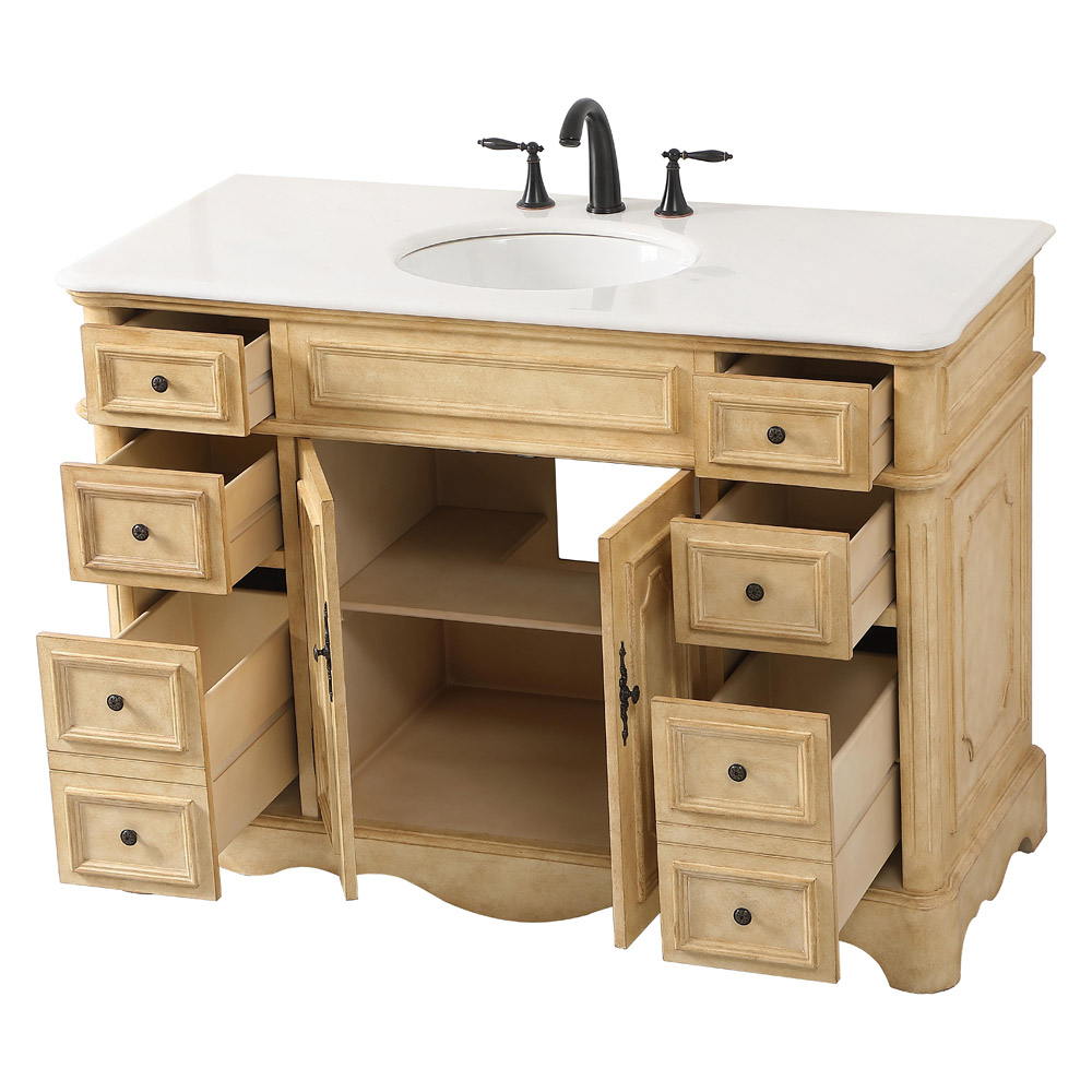 Elegant Bathroom Vanity - Antique Beige (VF30448AB)