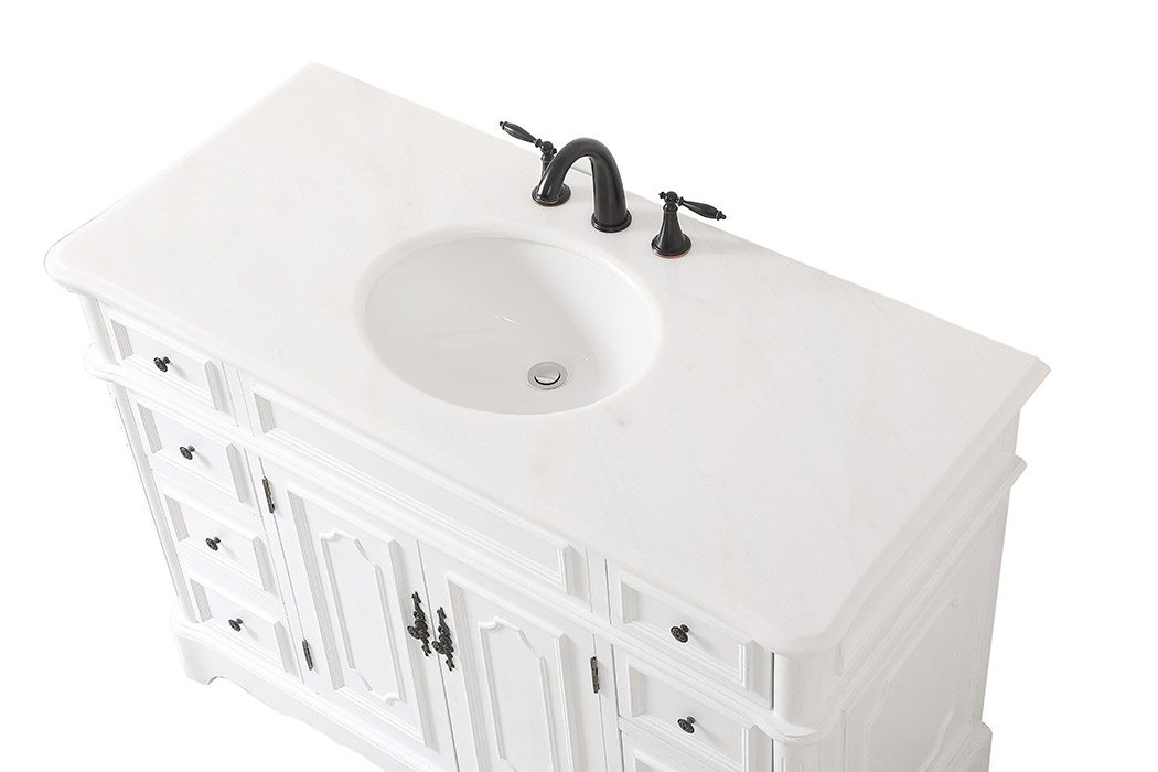 Elegant Bathroom Vanity - Antique White (VF30448AW)