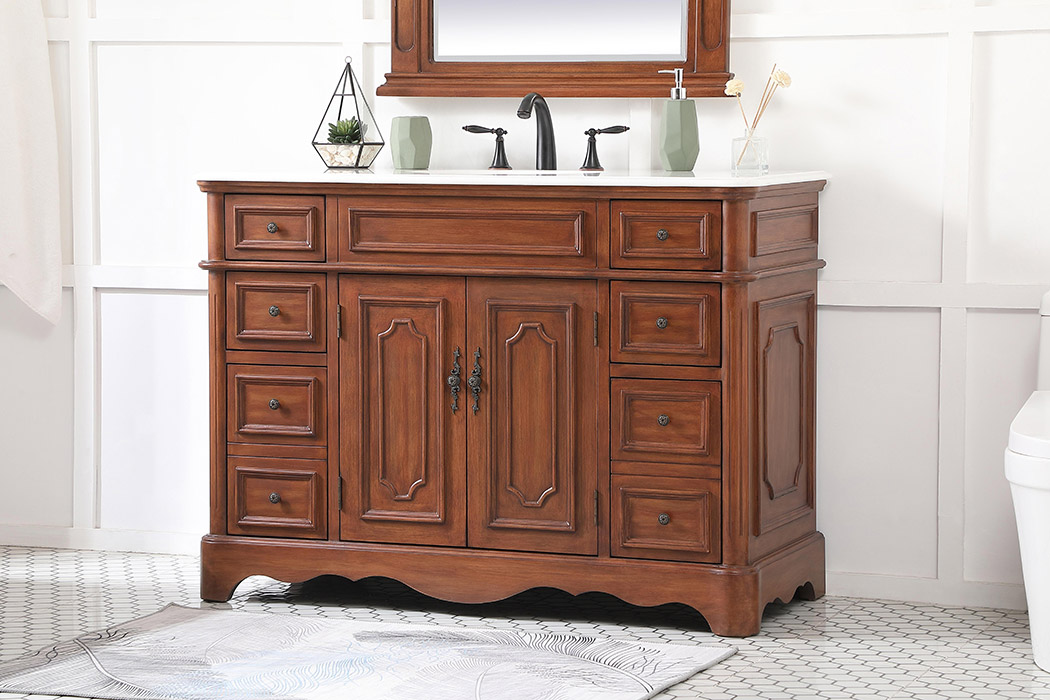 Elegant Bathroom Vanity - Teak (VF30448TK)