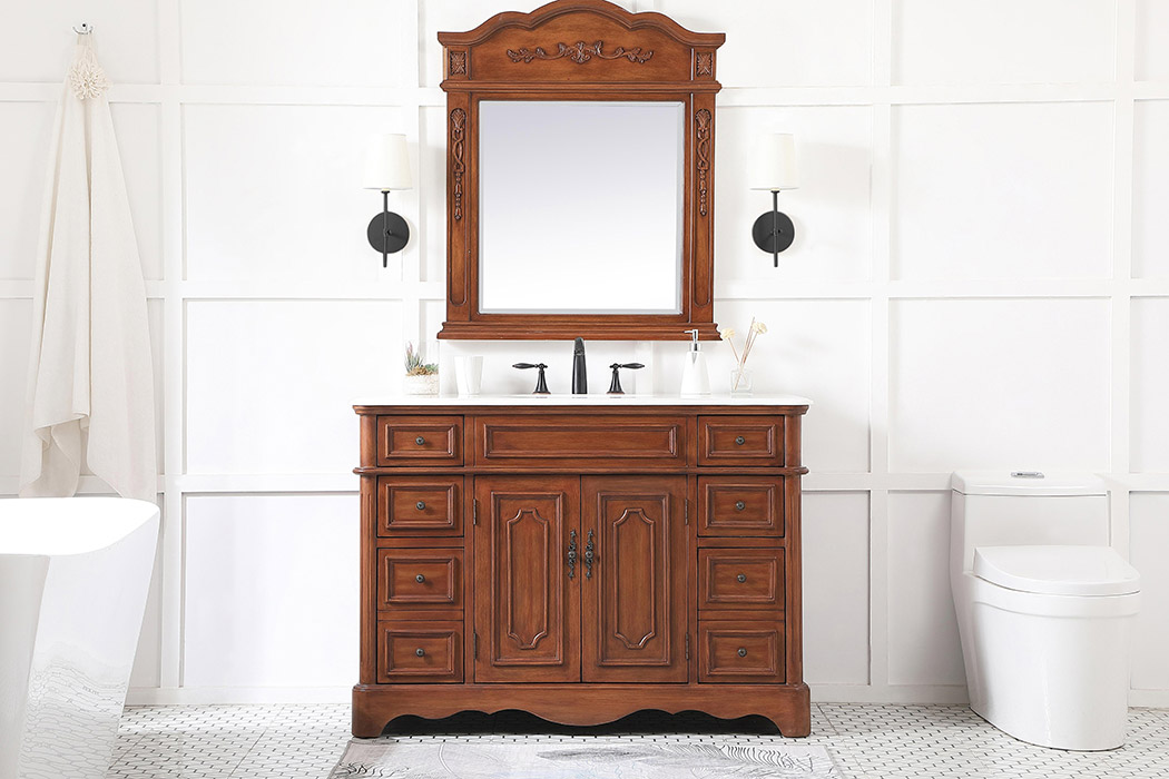 Elegant Bathroom Vanity - Teak (VF30448TK)