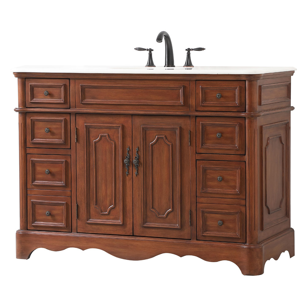 Elegant Bathroom Vanity - Teak (VF30448TK)