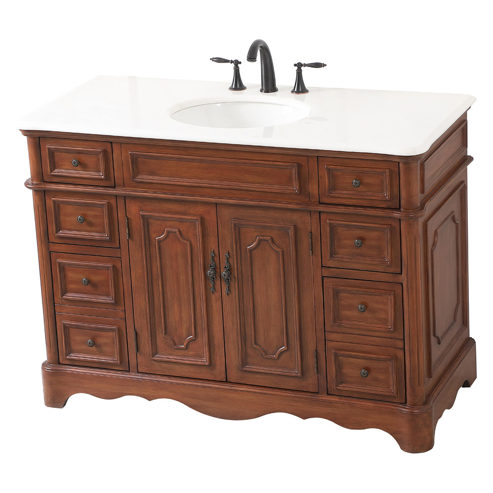 Elegant Bathroom Vanity - Teak (VF30448TK)