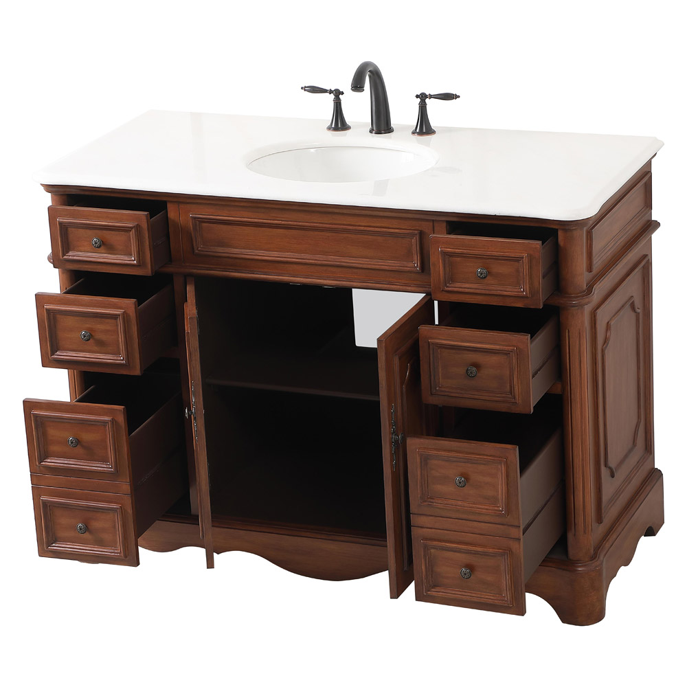 Elegant Bathroom Vanity - Teak (VF30448TK)