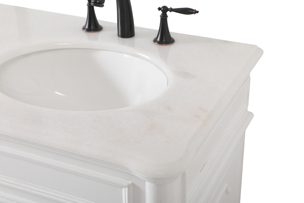 Elegant Bathroom Vanity - Antique White (VF30460DAW)