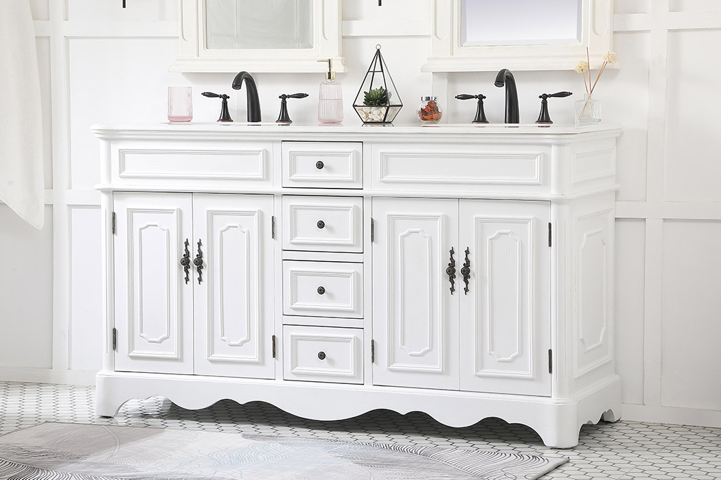 Elegant Bathroom Vanity - Antique White (VF30460DAW)