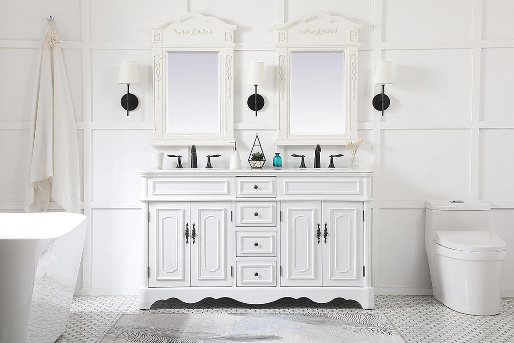 Elegant Bathroom Vanity - Antique White (VF30460DAW)