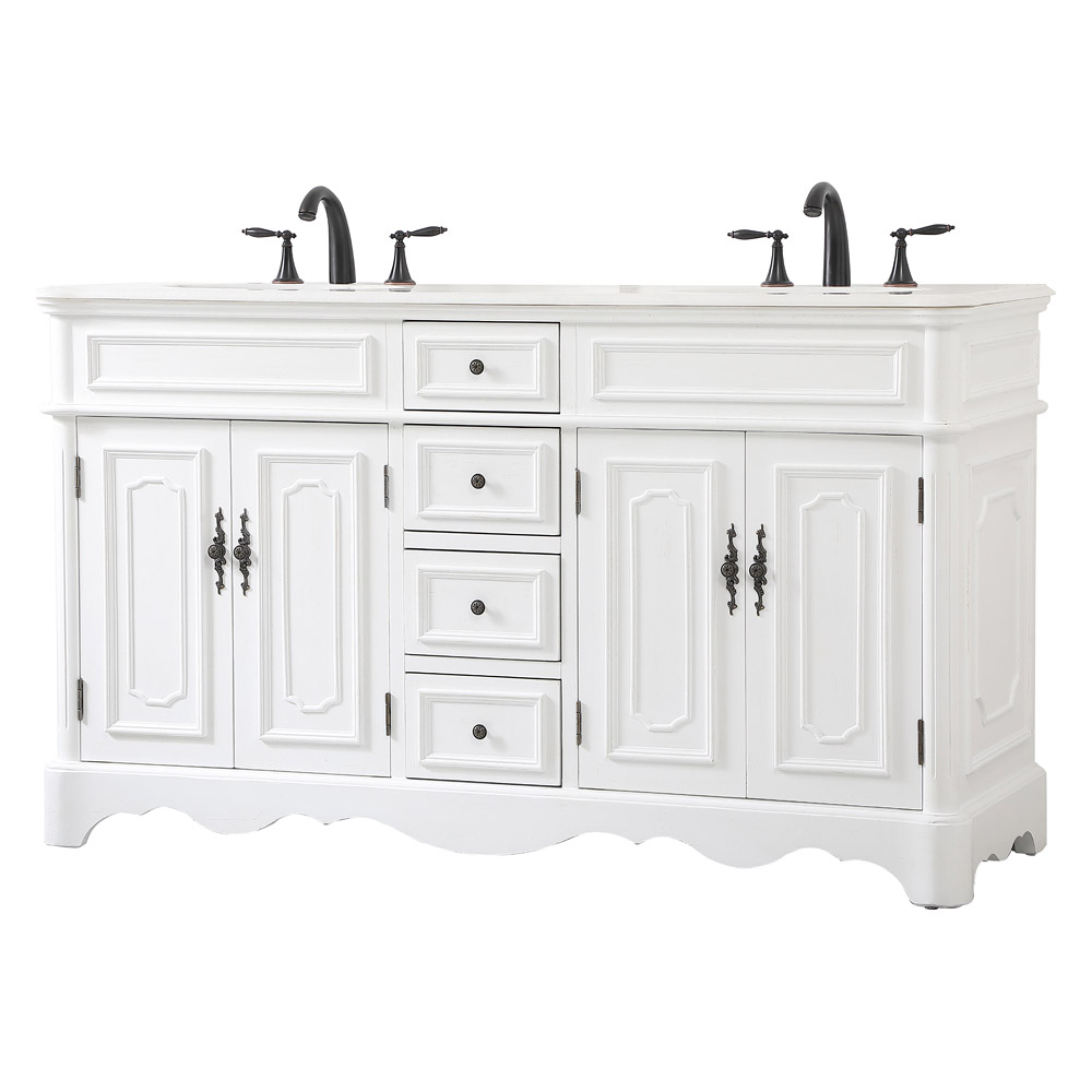 Elegant Bathroom Vanity - Antique White (VF30460DAW)