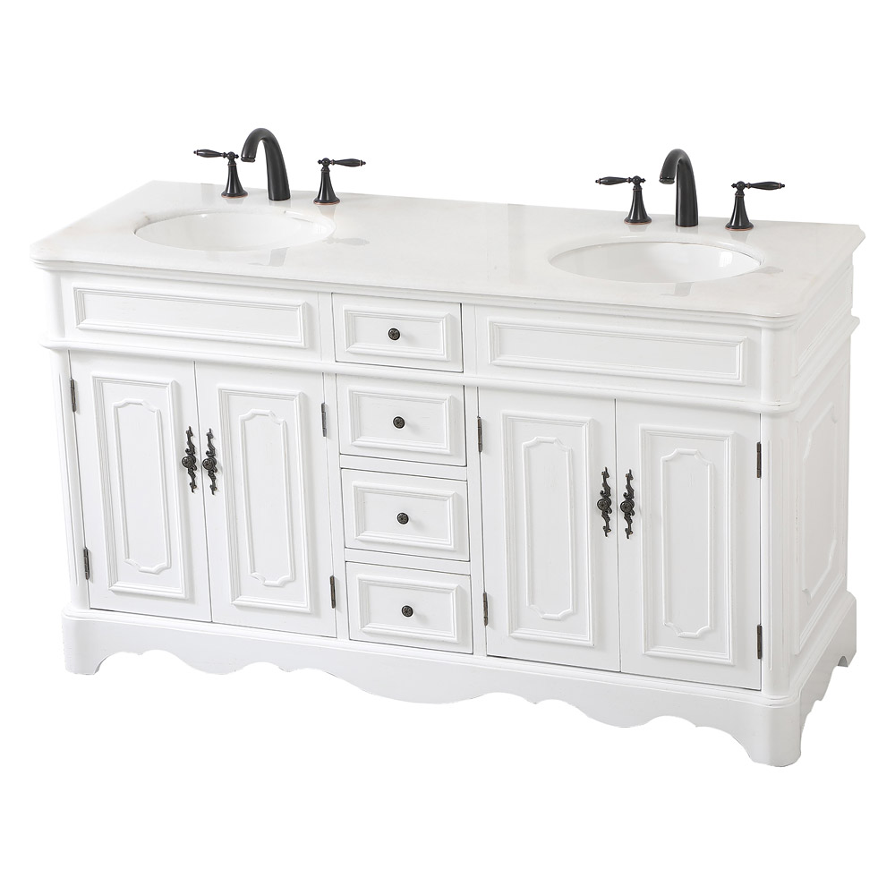 Elegant Bathroom Vanity - Antique White (VF30460DAW)