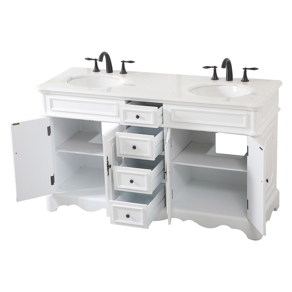 Elegant Bathroom Vanity - Antique White (VF30460DAW)