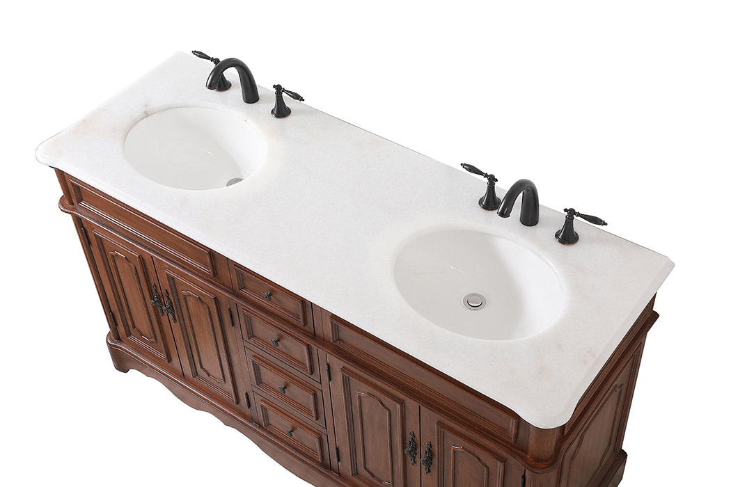 Elegant Bathroom Vanity - Teak (VF30460DTK)