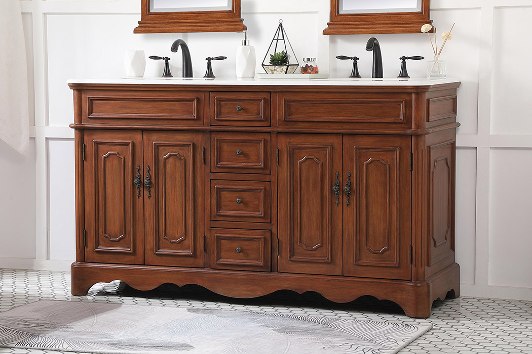 Elegant Bathroom Vanity - Teak (VF30460DTK)