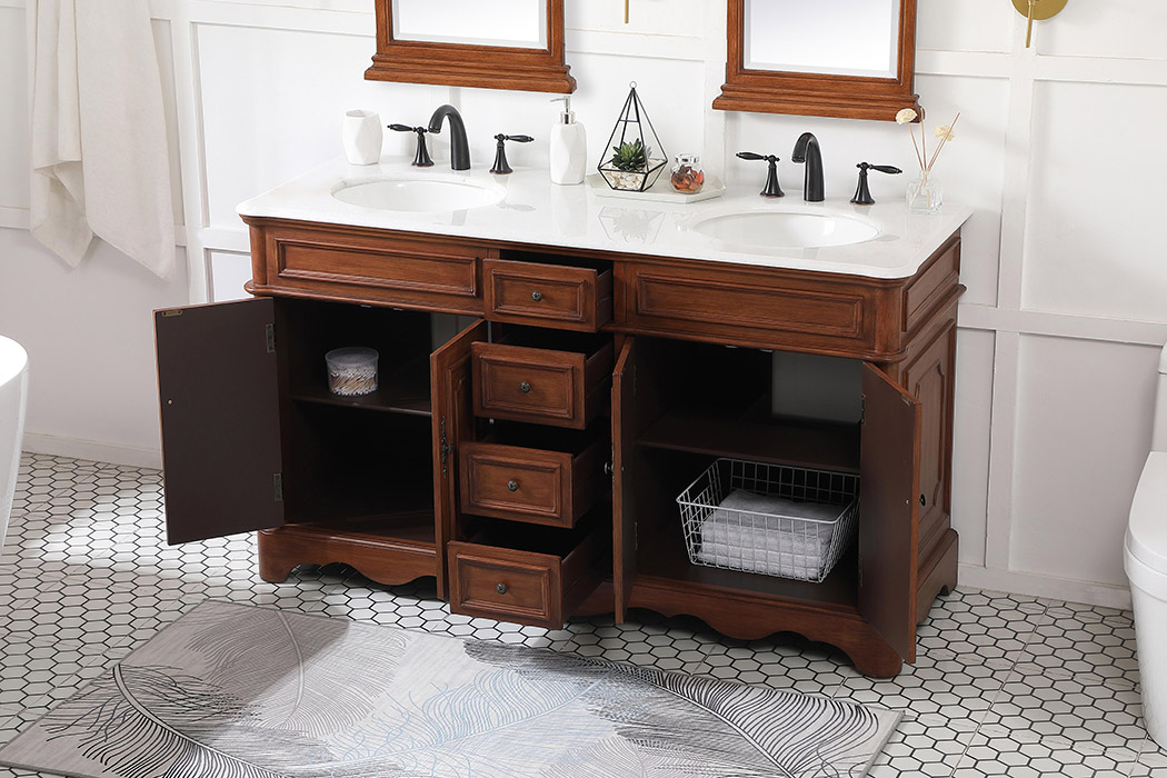 Elegant Bathroom Vanity - Teak (VF30460DTK)