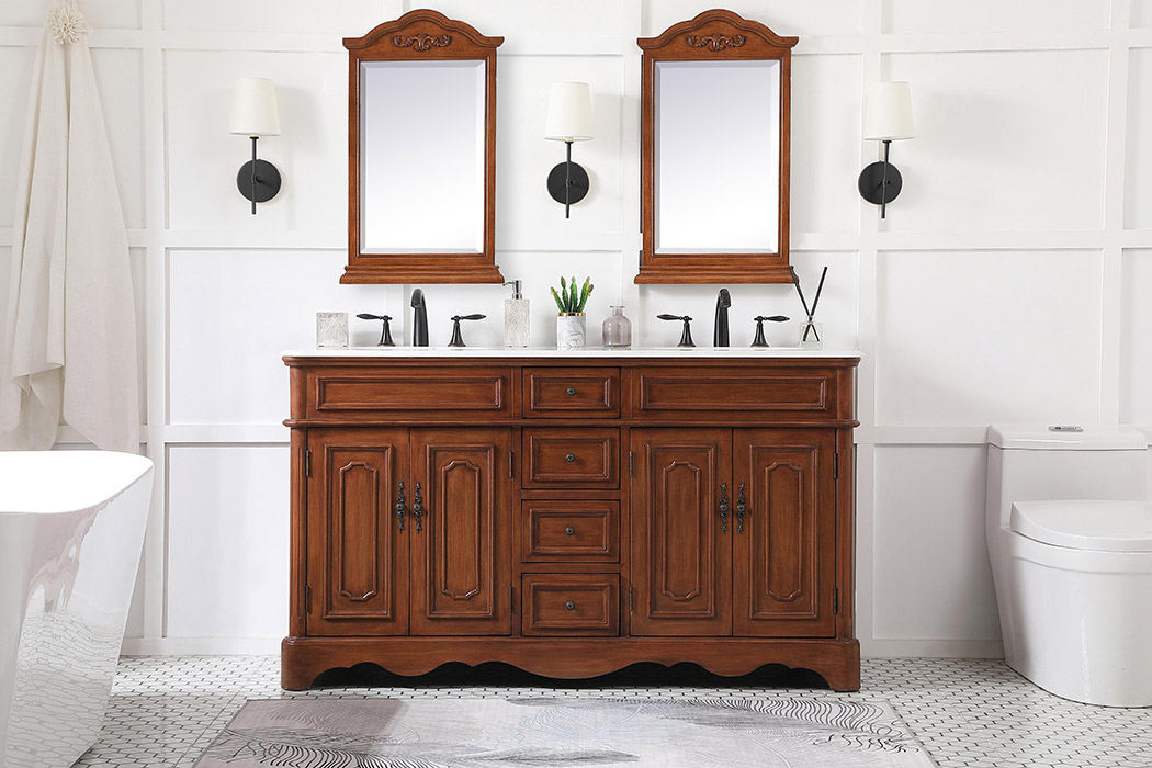 Elegant Bathroom Vanity - Teak (VF30460DTK)