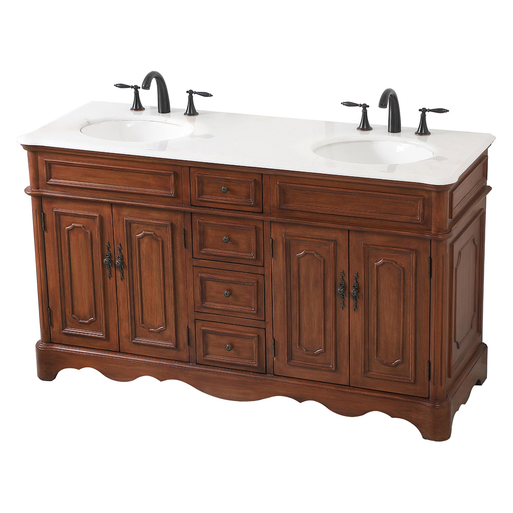 Elegant Bathroom Vanity - Teak (VF30460DTK)