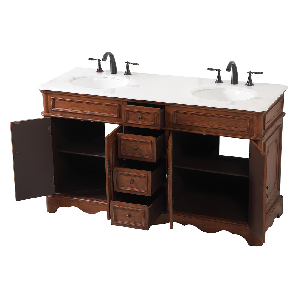 Elegant Bathroom Vanity - Teak (VF30460DTK)