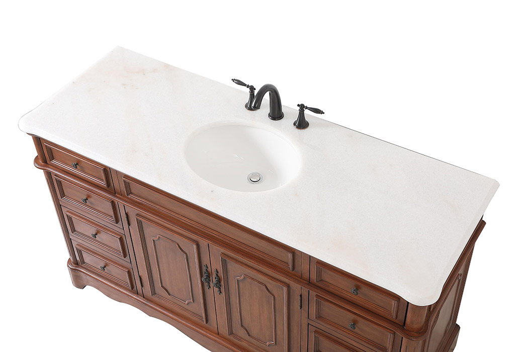 Elegant Bathroom Vanity - Teak (VF30460TK)