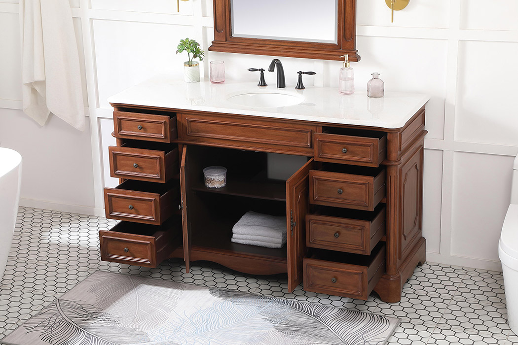 Elegant Bathroom Vanity - Teak (VF30460TK)