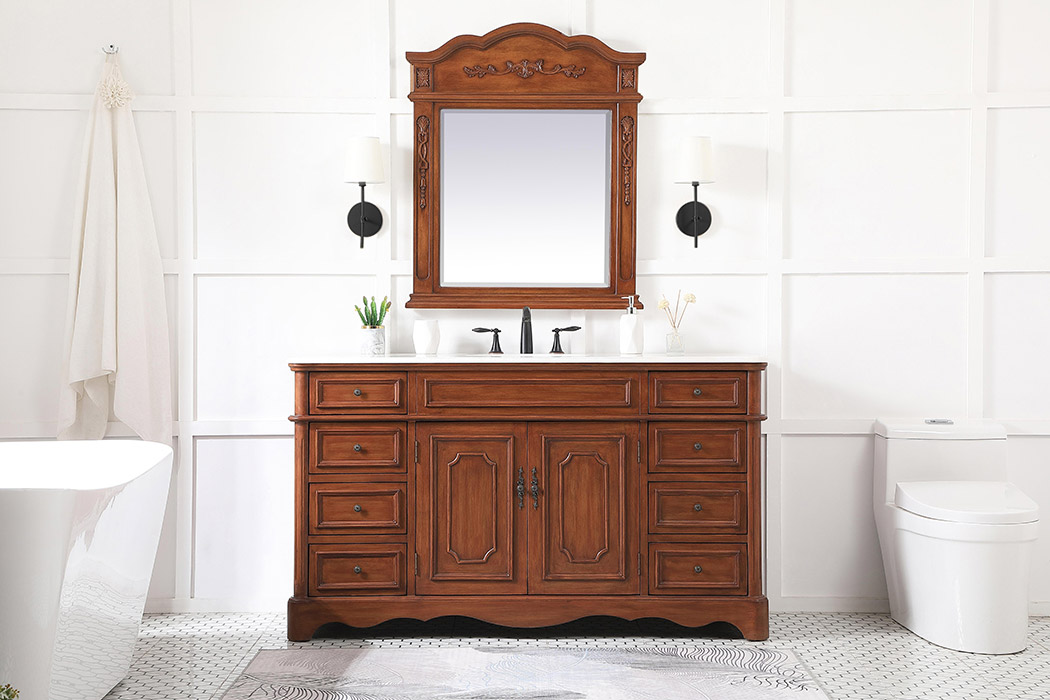 Elegant Bathroom Vanity - Teak (VF30460TK)