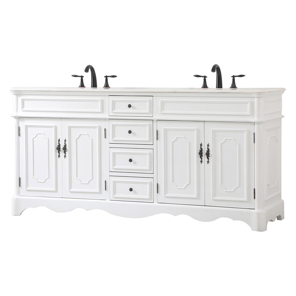 Elegant Bathroom Vanity - Antique White (VF30472DAW)