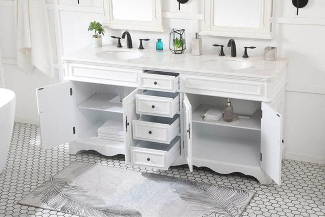 Elegant Bathroom Vanity - Antique White (VF30472DAW)